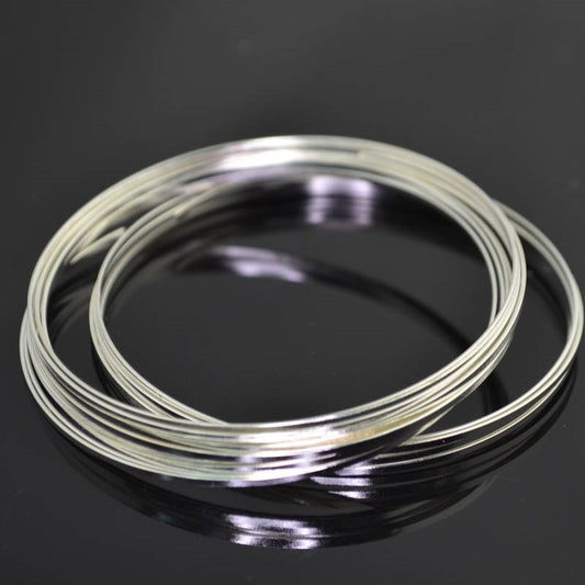 Memory Wire - Large Flat Wire Bracelet - Silverplated (.35 oz)