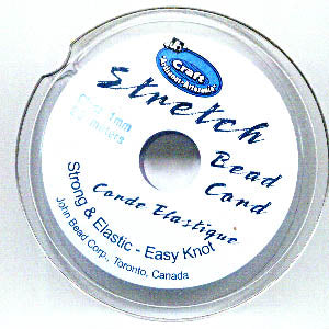 Stringing - 1mm x 25m Stretch Bead Cord - Clear (Spool)