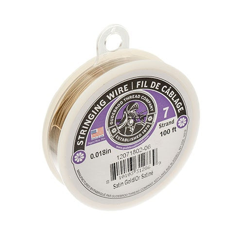 Gudebrod 0.018in 7 Strand   Satin Gold 100ft