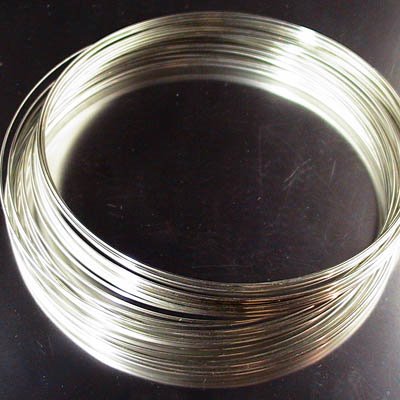 Memory Wire - 3.75in Necklace Memory Wire - Bright Silver (50 grams)