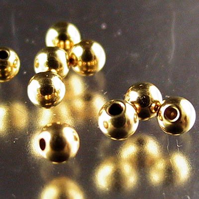 Memory Wire Ends - 3mm Round - Goldplated (10)