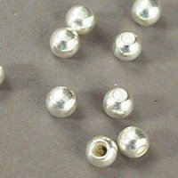 Memory Wire Ends - 3mm Round - Silverplated (10)