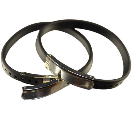 Findings -  Rubber Bracelet - Black / Shiny