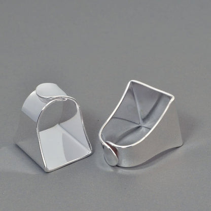 Findings - Flat Scarf Ring - Bright Silver