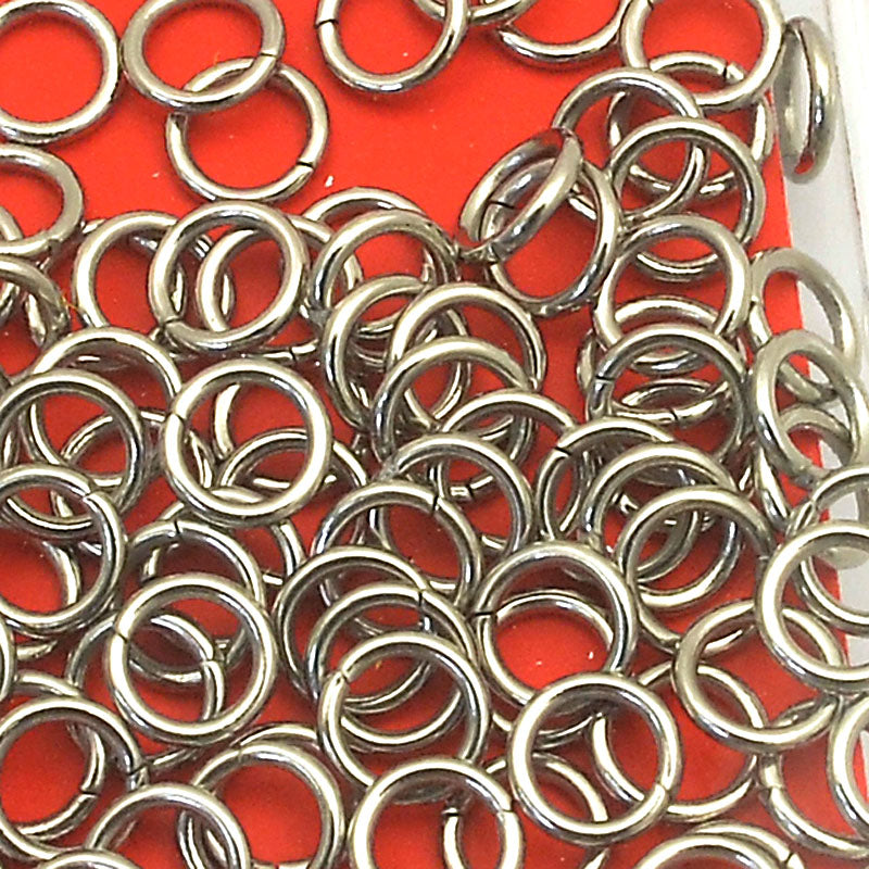Jump Rings Open - 5mm - Stainless Steel (100)
