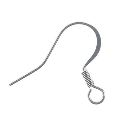 Earring - 14mm French Style Classic Fishhook - Stainless Steel (20)