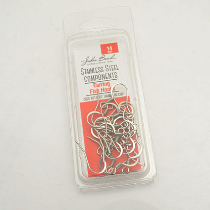 Earring - 14mm French Style Classic Fishhook - Stainless Steel (20)