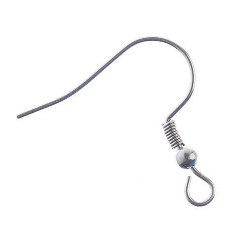 Earring - 19mm Simple Fishhooks - Stainless Steel (10 pairs)