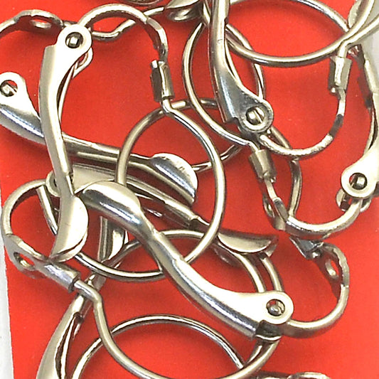 Earring - 21mm Euro-style Leverback - Stainless Steel (10pcs)