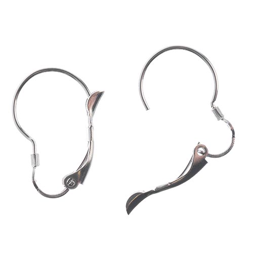 Earring - 21mm Euro-style Leverback - Stainless Steel (10pcs)