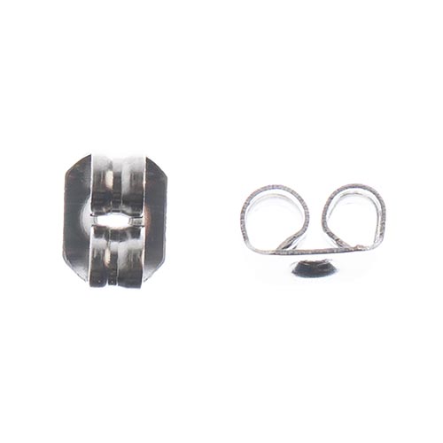 Earring - 5x3.5mm Earring Clutch - Stainless Steel (50)