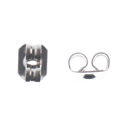 Earring - 5x3.5mm Earring Clutch - Stainless Steel (50)