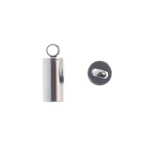 End Cover with Loop - 8x4.5mm Plain Style - Stainless Steel (10)
