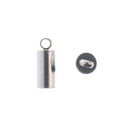 End Cover with Loop - 8x4.5mm Plain Style - Stainless Steel (10)