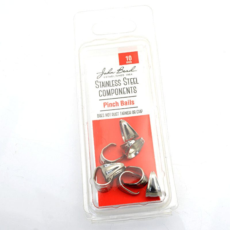 Pinch Bail  - 10mm - Stainless Steel (8)