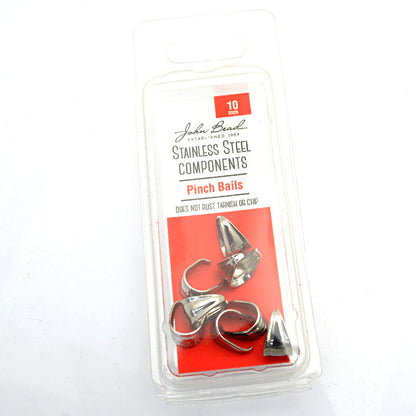 Pinch Bail  - 10mm - Stainless Steel (8)