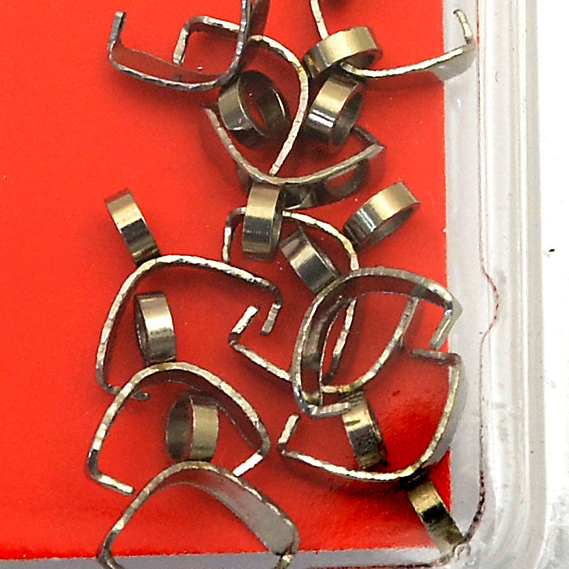 Pinch Bail  - 9mm - Stainless Steel (12)