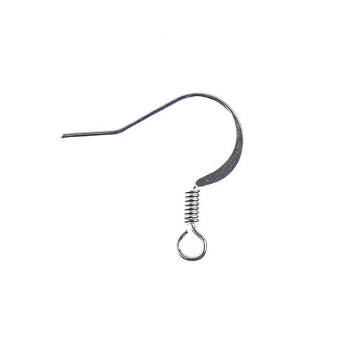 Must-Have Finding - 18mm Earwire w/ Coil - Silver (60pcs)