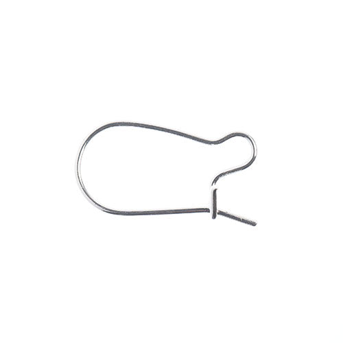 Must-Have Finding - 19x10mm Earwire Kidney - Silver (46pcs)