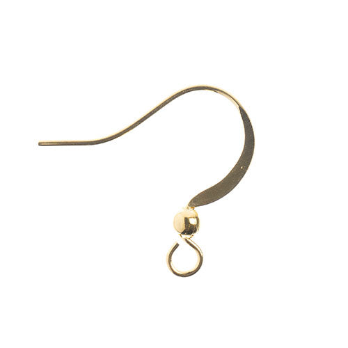 Must-Have Finding - 18mm Earwire w/ Bead - Gold (60pcs)