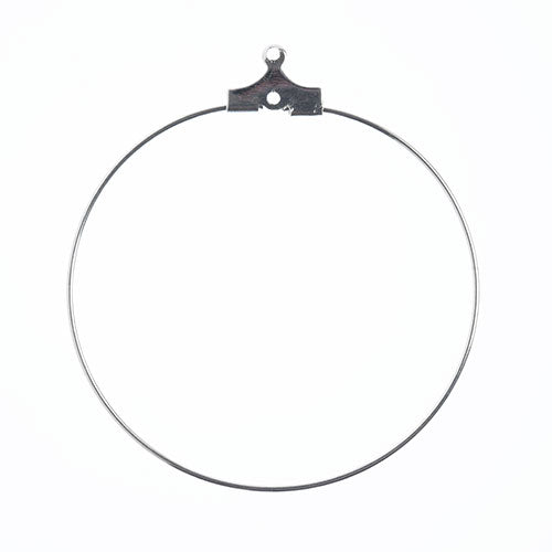 Must-Have Finding - 38mm Earring Hoop - Silver (10pcs)