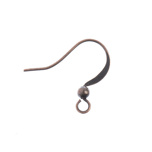 Must-Have Finding - 18mm - Earwire w/ Bead - Antique Copper (60pcs)
