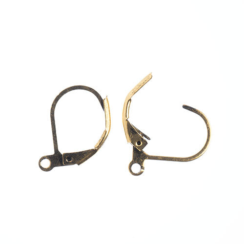 Must-Have Finding - 15mm Earwire Leverback - Antique Gold (12pcs)