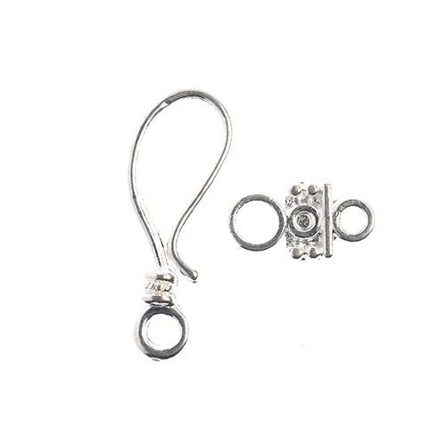 Must-Have Finding - 24mm Hook Clasp Set - Silver (5pcs)