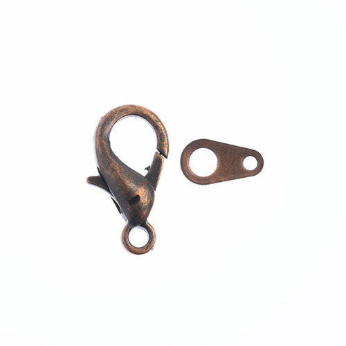 Must-Have Finding - 15mm - Lobster Clasp Set - Antique Copper (6pcs)