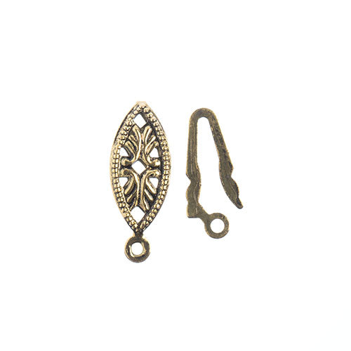 Must-Have Finding - 7x20mm Fish Hook Clasp Set - Antique Gold (9pcs)