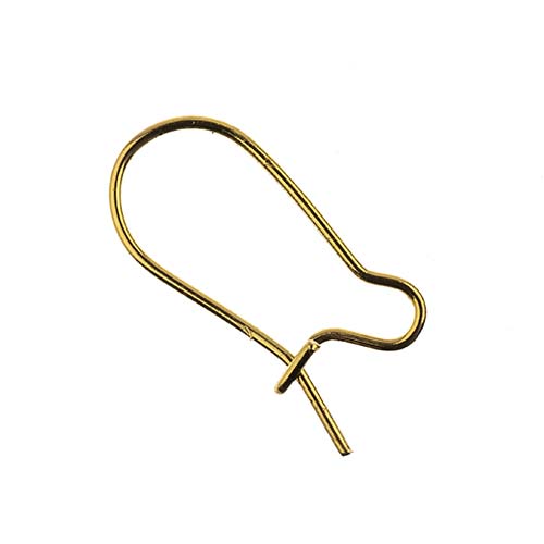 Must-Have Finding - 19x10mm Earwire Kidney - Gold (46pcs)