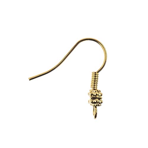 Must-Have Finding - 20mm Earwire w/ Bali Bead - Gold (8pcs)