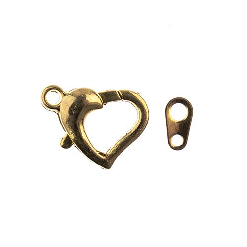 Must-Have Finding - 13mm Heart Lobster Clasp - Gold (5pcs)