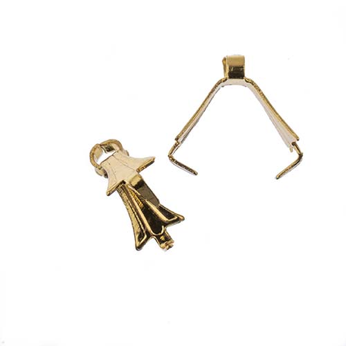 Must-Have Finding - 4x7mm Pinch Bail - Gold (3pcs)