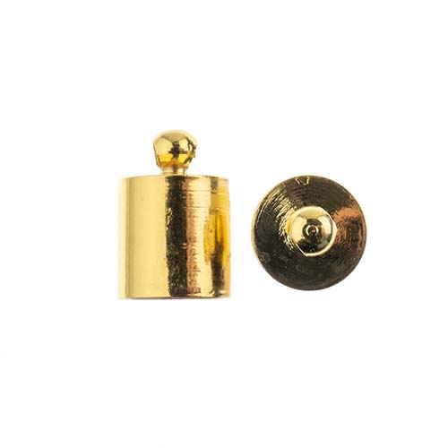 Must-Have Finding - 8x12mm Cord End Cap - Gold (10pcs)