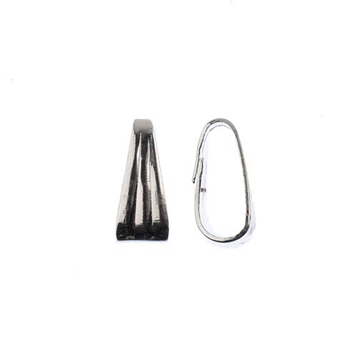Must-Have Finding - 9mm Snap-On Pendant Bail - Silver (2pcs)