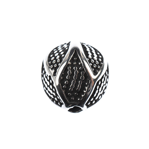 Bead - 10mm Lotus Flower - Stainless Steel (5)
