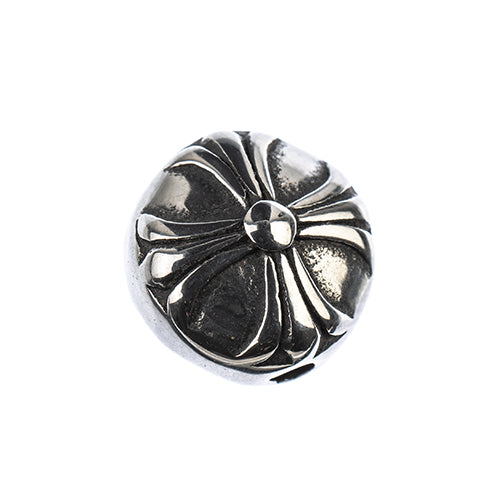 Bead - 10mm Flat Flower - Stainless Steel (5)
