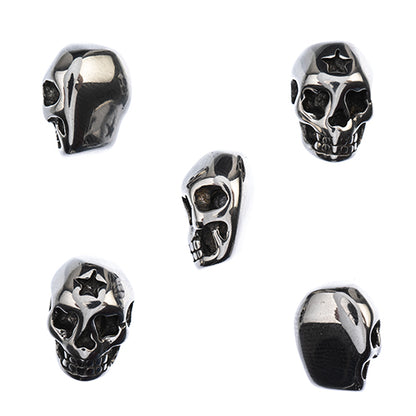 Bead -  Star Skull - Stainless Steel (5)