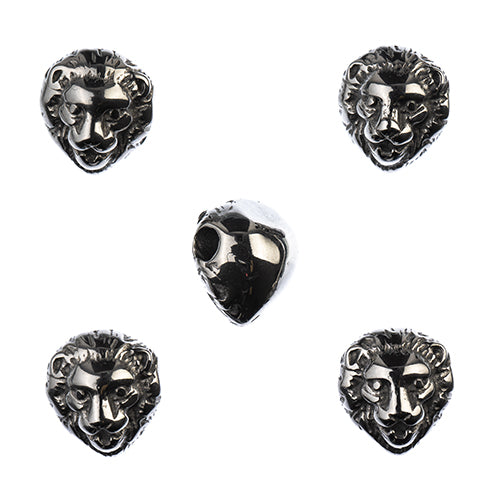 Bead -  Calm Lion Head - Stainless Steel