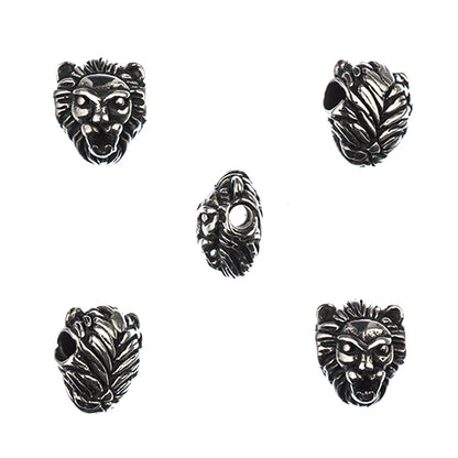 Bead -  Wild Beast Head - Stainless Steel