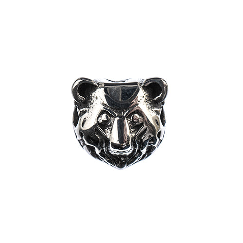 Bead -  Bear Head - Stainless Steel