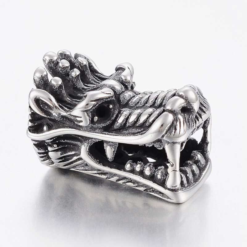 Bead -  Dragon Head - Stainless Steel (2)