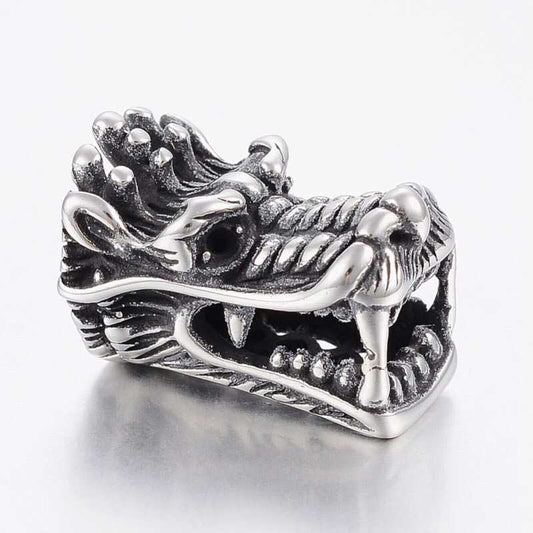 Bead -  Dragon Head - Stainless Steel (2)