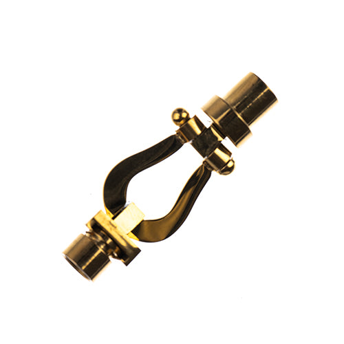 Glue in Cord Clasp -  Pivot Hook - Gold Plated (over Stainless Steel) (Set)
