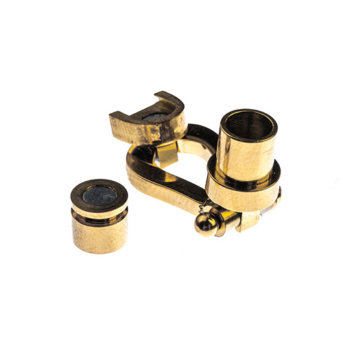 Glue in Cord Clasp -  Pivot Hook - Gold Plated (over Stainless Steel) (Set)