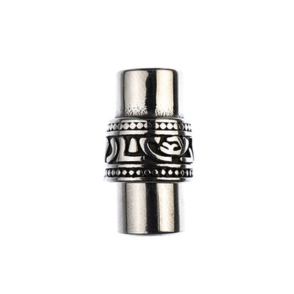 Glue in Cord Clasp -  Inca - Stainless Steel (Set)