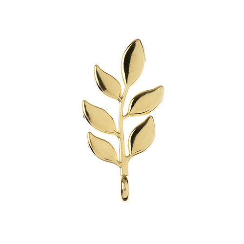Pendant Branch with Leaves    Gld 6pcs