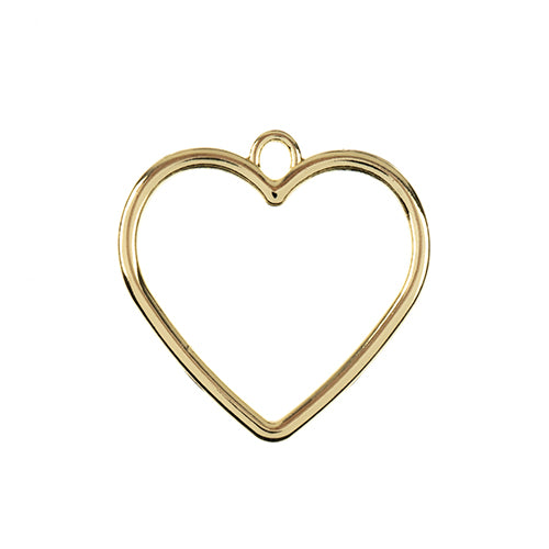 Pendant Heart    Gld 5pcs