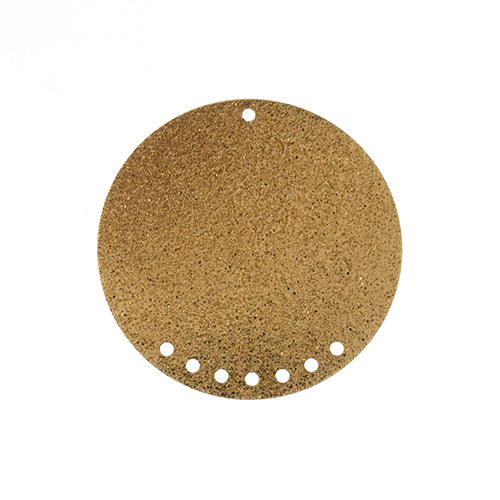 Beadwork Findings - 35mm Pendant Round Circle with 7+1 Holes - Gold (Pack 6)